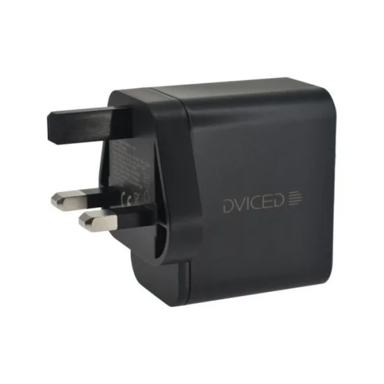 Dviced Wall charger 65W GaN 2 USB-C 1 USB-A UK black